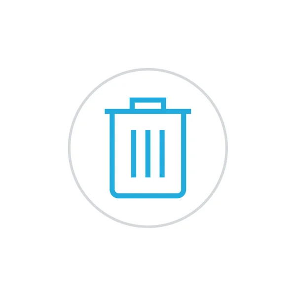 Trash Bin Web Icon Illustration — Stock Vector