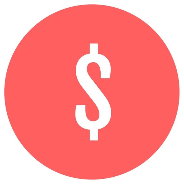 Sinal Dólar Ilustração Simples Vetor Web — Vetor de Stock