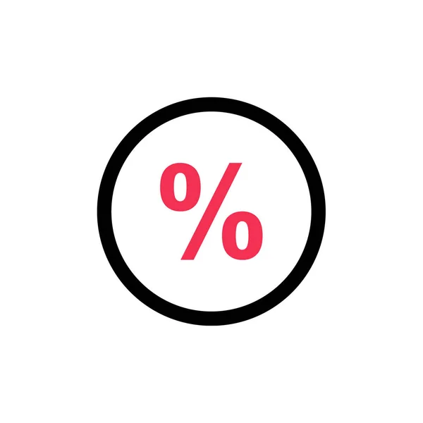 Percentagem Taxa Ilustração Vetorial — Vetor de Stock