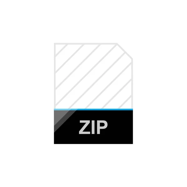 Zip Fájl Formátum Ikon Vektor Illusztráció Egyszerű Tervezés — Stock Vector