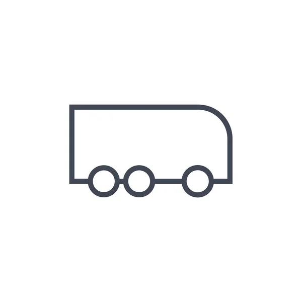 Φορτηγό Δύο Κουτιά Εικονίδιο Γραμμή — Διανυσματικό Αρχείο