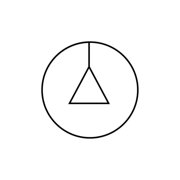 Dreieck Vektor Dünne Linie Symbol — Stockvektor