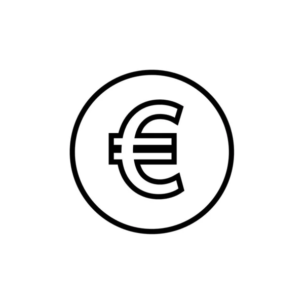 Euro Teken Icoon Vector Illustratie Eenvoudig Ontwerp — Stockvector