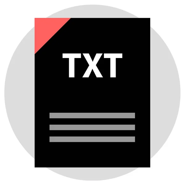 Txt Іконка Формату Файлів Векторні Ілюстрації — стоковий вектор