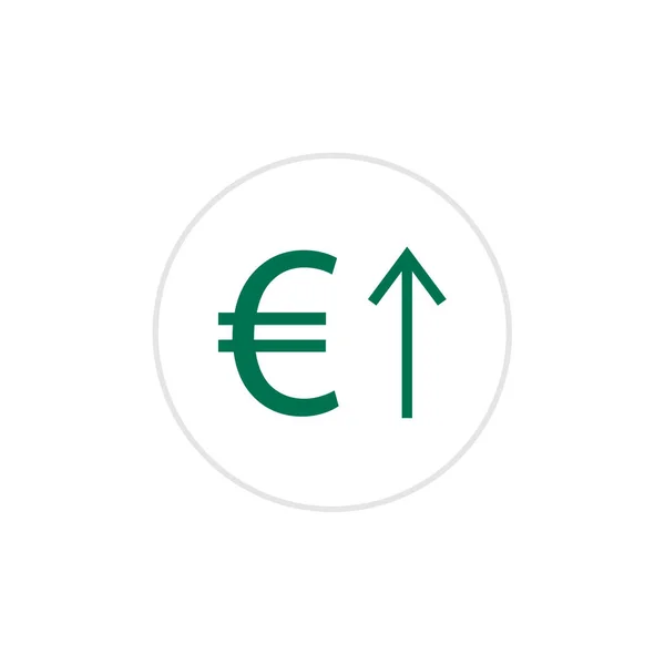 Icono Signo Euro Símbolo Moneda Estilo Diseño Plano — Vector de stock