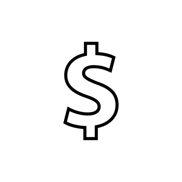 Usa Dollar Ikon Webb Logotyp Tecken Illustration — Stock vektor