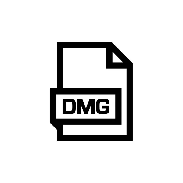 Εικονίδιο Μορφής Αρχείου Dmg Διανυσματική Απεικόνιση Απλός Σχεδιασμός — Διανυσματικό Αρχείο