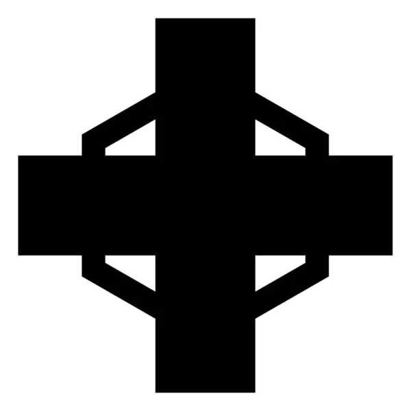Icono Cruzado Ilustración Vectorial — Vector de stock