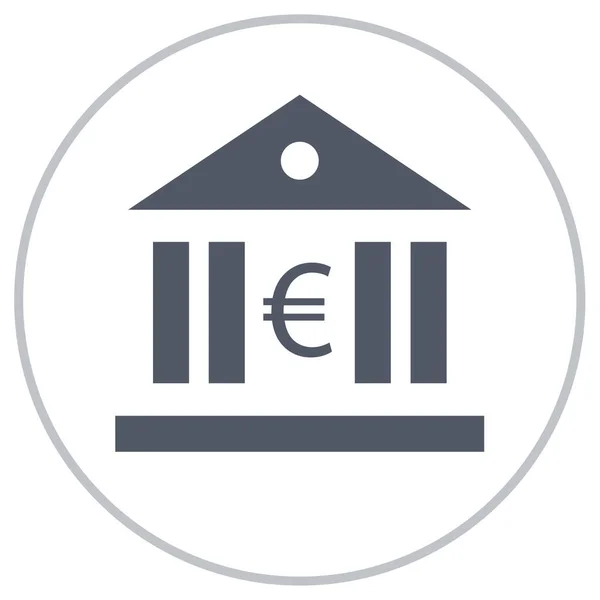 Euro Valuta Icona Vettoriale Illustrazione — Vettoriale Stock