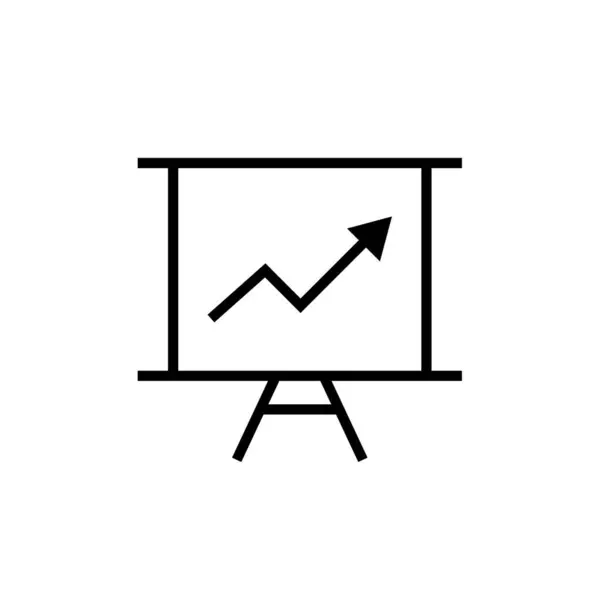 Vektorová Ilustrace Ikony Obchodní Prezentace — Stockový vektor