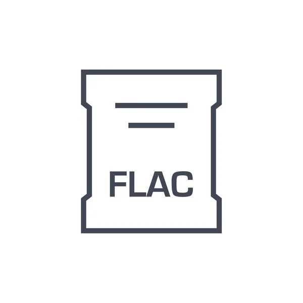 Flac File Format Icon Vector Illustration Simple Design — Stock Vector