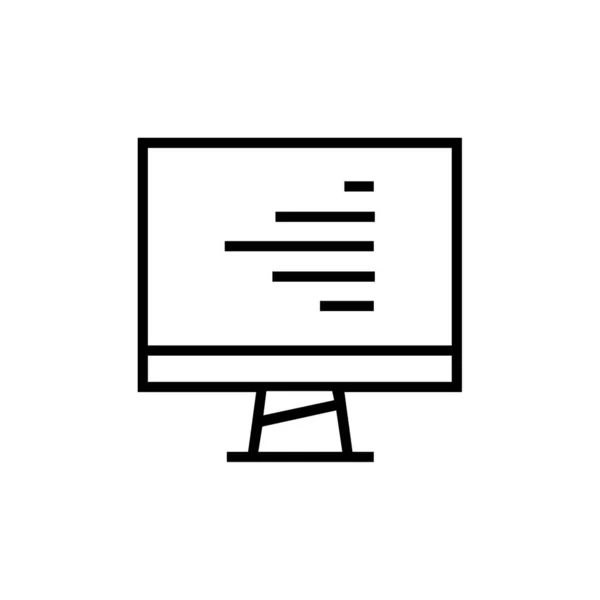 Computerbildschirm Symbol Vektor Isoliert Auf Weißem Hintergrund Für Ihr Web — Stockvektor