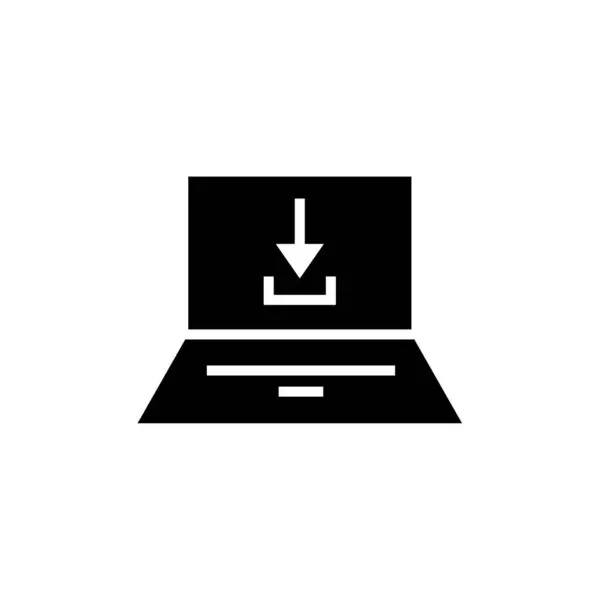 Υπολογιστής Laptop Εικονίδιο Βέλους Εικονογράφηση Διανύσματος — Διανυσματικό Αρχείο