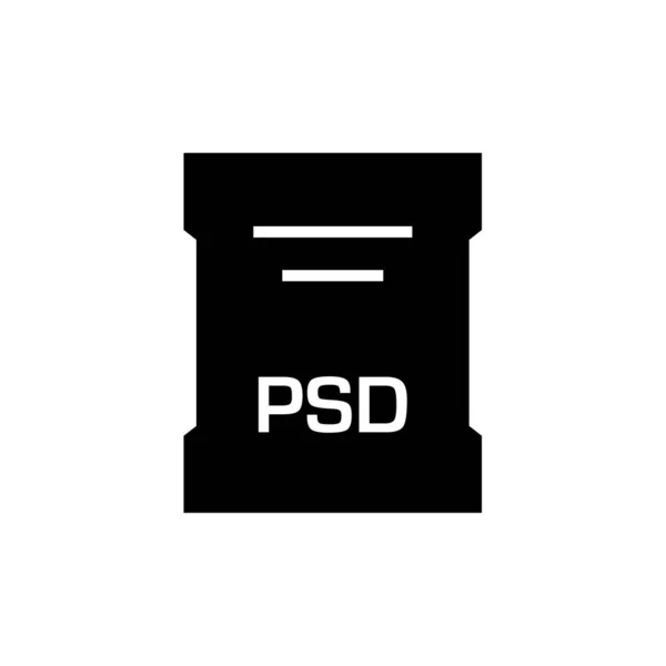 Εικονίδιο Εγγράφου Psd Διανυσματική Απεικόνιση Απλός Σχεδιασμός — Διανυσματικό Αρχείο