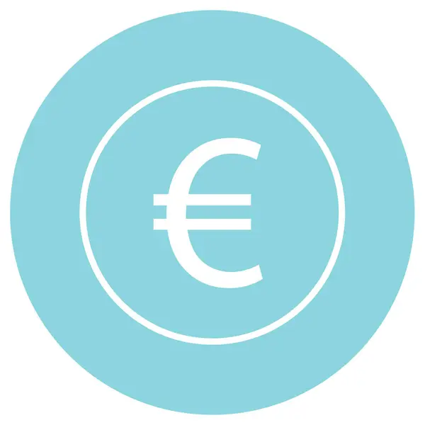Euro Jel Ikon Vektor Illusztráció Egyszerű Tervezés — Stock Vector
