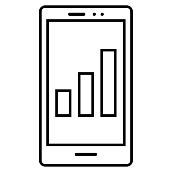 Mobile Phone Line Style Icon Vector Illustration Design — Stock Vector