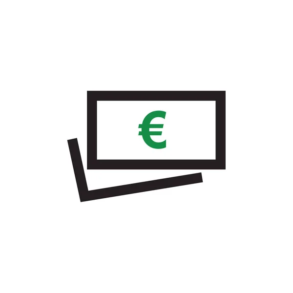 Icône Monnaie Euro Illustration Vectorielle — Image vectorielle