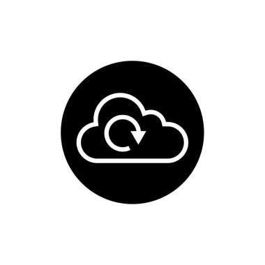 Bulut hesaplama simgesi vektör illüstrasyonu