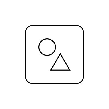 fotoğraf kamera simgesi beyaz arka plan üzerinde. Vektör çizim