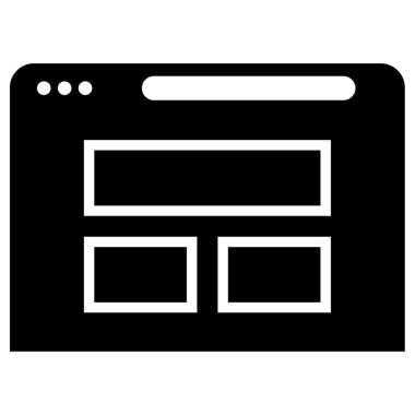 wirefram simgesi vektör illüstrasyonu