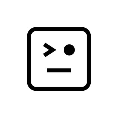 İfade simgesi, yüz ifadesi, duygu sembolü, vektör illüstrasyonu