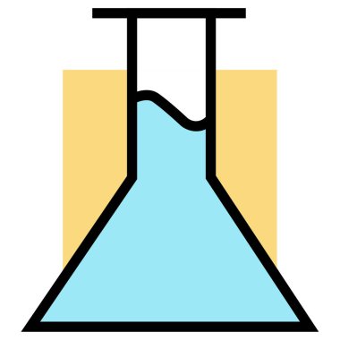 Test tüpü simgesi. Beyaz arkaplanda izole edilmiş web tasarımı için kimyasal laboratuar vektör simgesi 