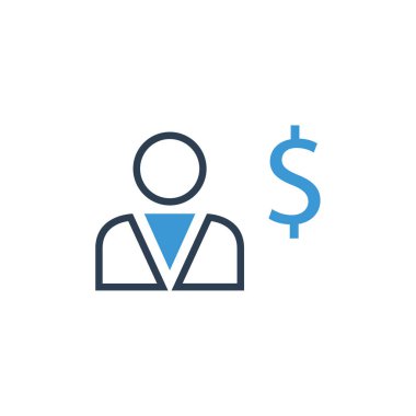 İş adamı simgesi vektör illüstrasyonu 