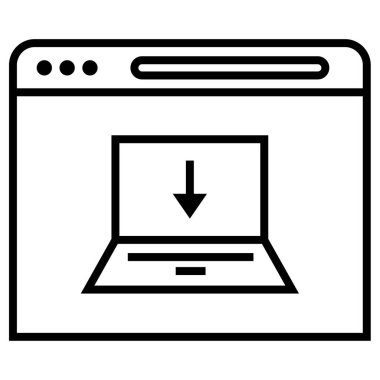 Web tarayıcı simgesi, vektör illüstrasyonu basit tasarım 