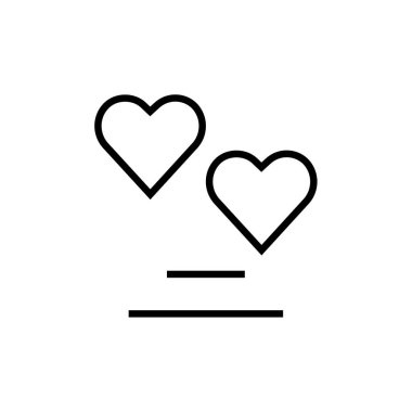 Valentine İleti ikonu vektör illüstrasyonu