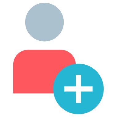 düz biçimli kullanıcı ekleme simgesi ekle 