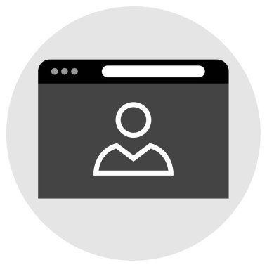 Web tarayıcı simgesi, vektör illüstrasyonu basit tasarım 