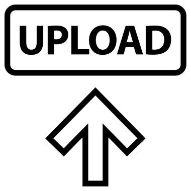 Simge yükle. Web için gönderme vektör simgelerinin özet çizimi 