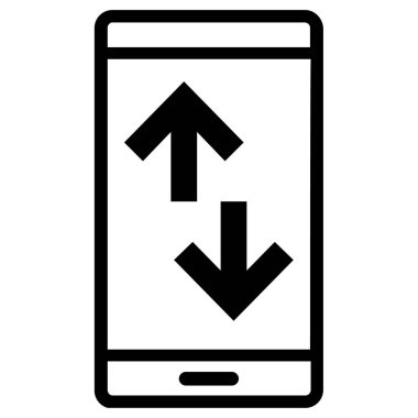 Akıllı telefon simgesinin vektör illüstrasyonu 