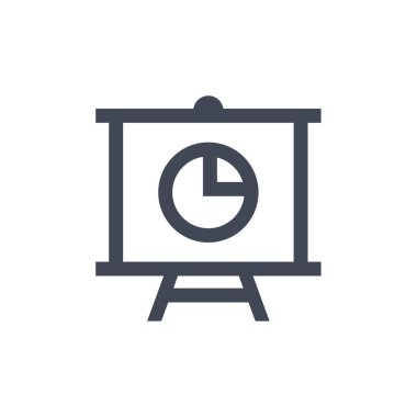 Pasta grafiği basit simgesi, vektör çizim