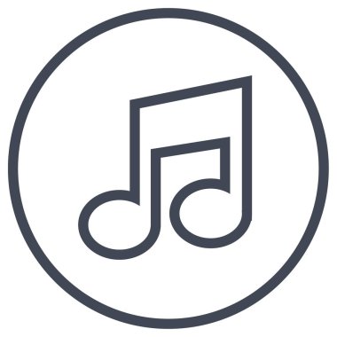 Müzik notası simgesi. özet vektör resimleme çizelgesi