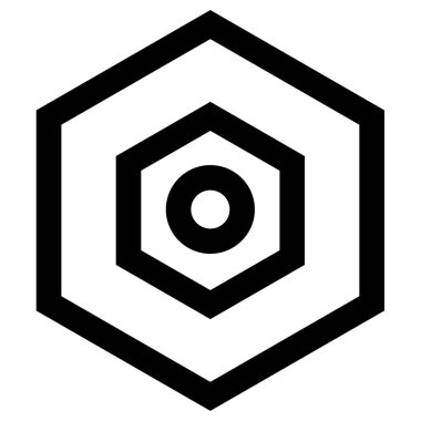 Moda biçimi izole edilmiş arkaplanda altıgen simgesi 