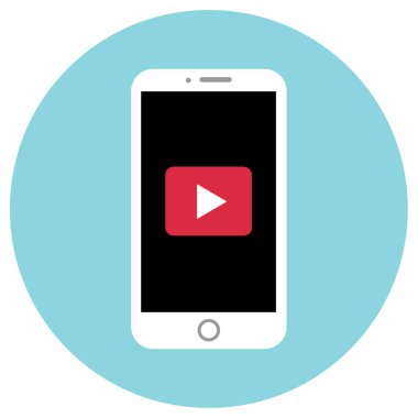 mobil oyuncu düz vektör çizimi 