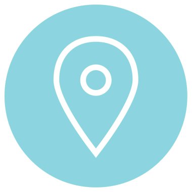 Gezinti PIN basit simgesi, vektör çizim