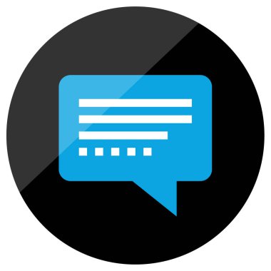 SMS & Metin Mesajlaşması ikon vektör çizimi