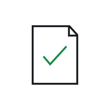 Beyaz arkaplanda izole edilmiş belge simgesi vektörü