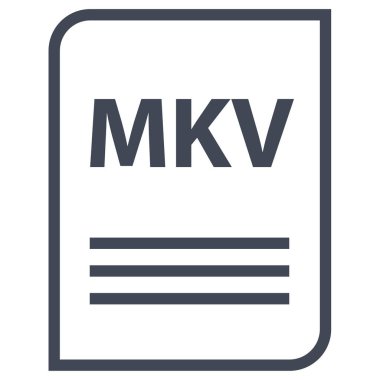 mkv dosya simgesi, vektör illüstrasyonu basit tasarım