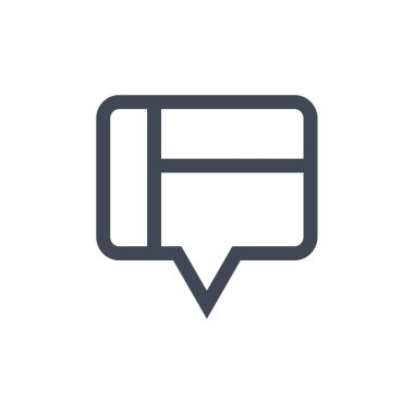 metin ampul simgesi, sohbet için ileti şablonu