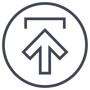 Yukarı ok. Web simgesi basit tasarım