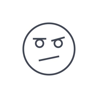 emoji, yüz ifadesi sembolü, simge simgesi, vektör illüstrasyonu