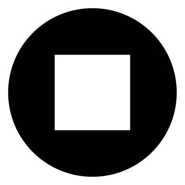 Beyaz arkaplanda siyah simge 