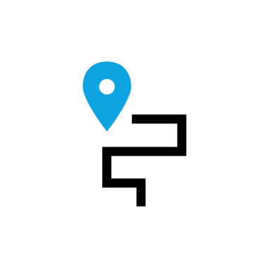 Gezinti PIN basit simgesi, vektör çizim