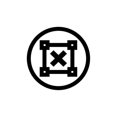 Soyut çokgen geometrik simge, vektör illüstrasyonu 