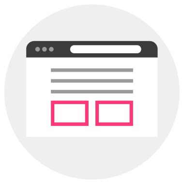 Tarayıcı penceresi. Web simgesi