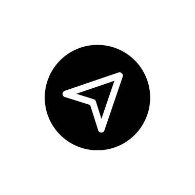 Web ve mobil uygulama tasarımınız için beyaz arkaplanda izole edilmiş ok simgesi vektörü, aşağı logo kavramı