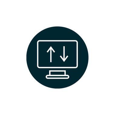 bilgisayar ekranı simgesi. düz tasarım biçimi. 